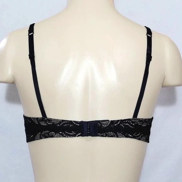 34C Maidenform 7175 90th Anniversary Push Up Underwire Bra Black  New with‎ Tags - Picture 3 of 3